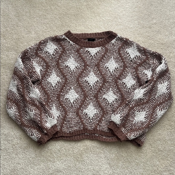 debut Sweaters - Brown & White Women's Sweater